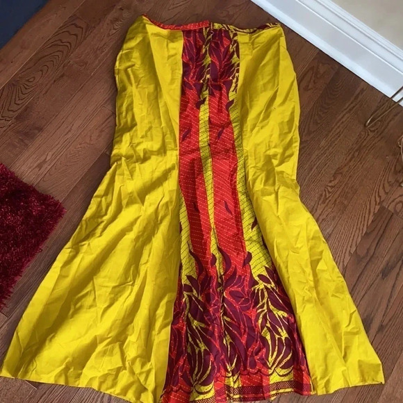 African print Ankara luxury  Maxi Skirt L - Picture 4 of 10